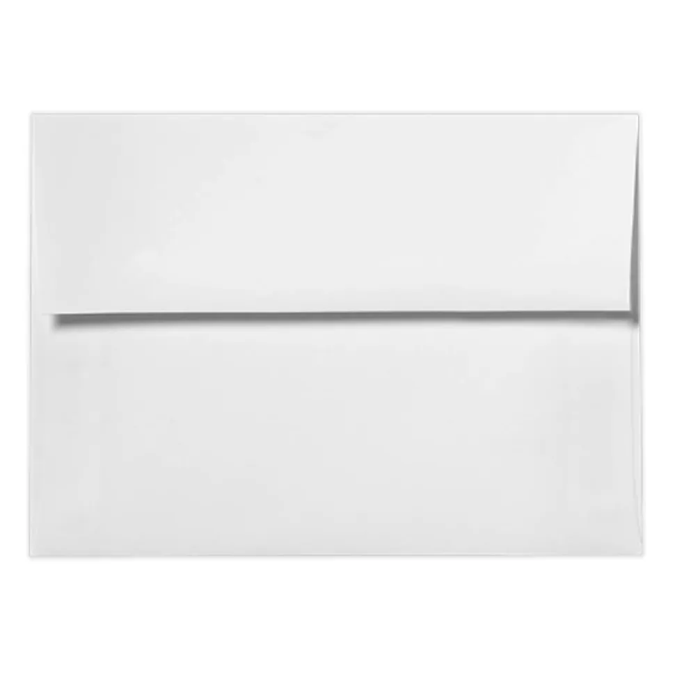 LUX Invitation Envelopes, A9, Peel & Press Closure, White, Pack Of 1,000