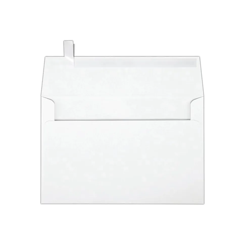 LUX Invitation Envelopes, A9, Peel & Press Closure, White, Pack Of 1,000