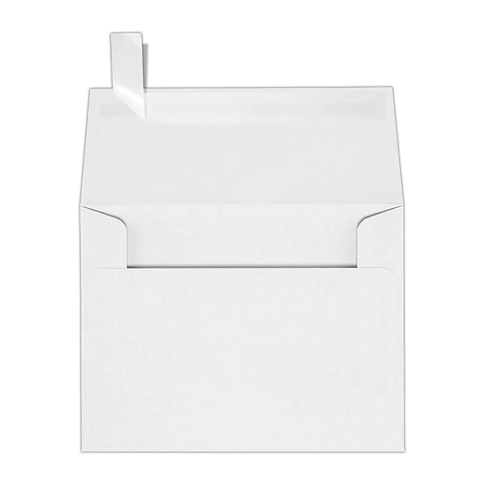 LUX Invitation Envelopes, A2, Peel & Press Closure, White, Pack Of 500