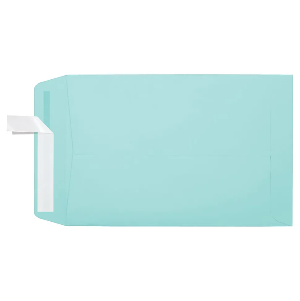 LUX #6 1/2 Open-End Envelopes, Peel & Press Closure, Seafoam, Pack Of 500