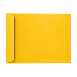 LUX Open-End Envelopes, 6" x 9", Peel & Press Closure, Sunflower Yellow, Pack Of 50