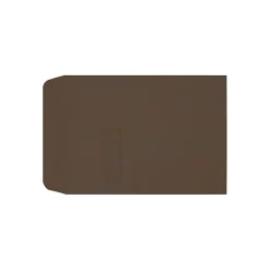 LUX #9 1/2 Open-End Window Envelopes, Top Left Window, Self-Adhesive, Chocolate, Pack Of 500