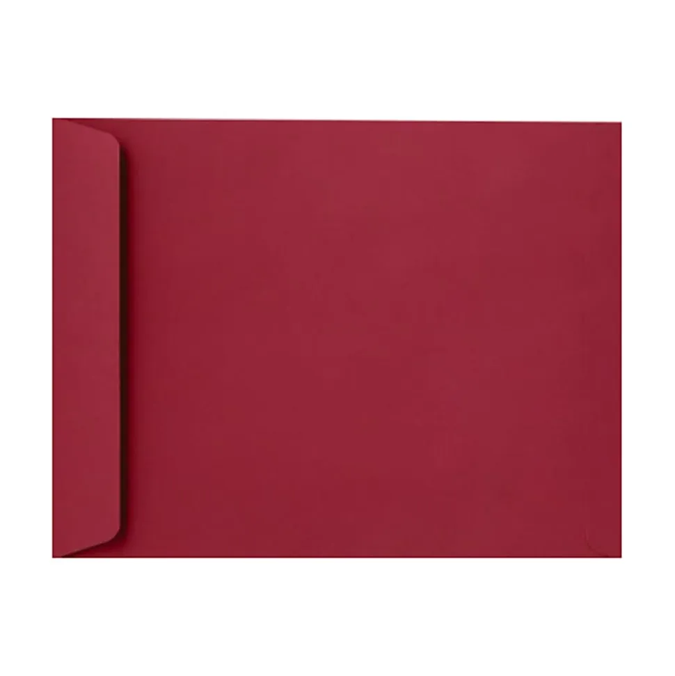 LUX Open-End 9" x 12" Envelopes, Peel & Press Closure, Garnet Red, Pack Of 1,000