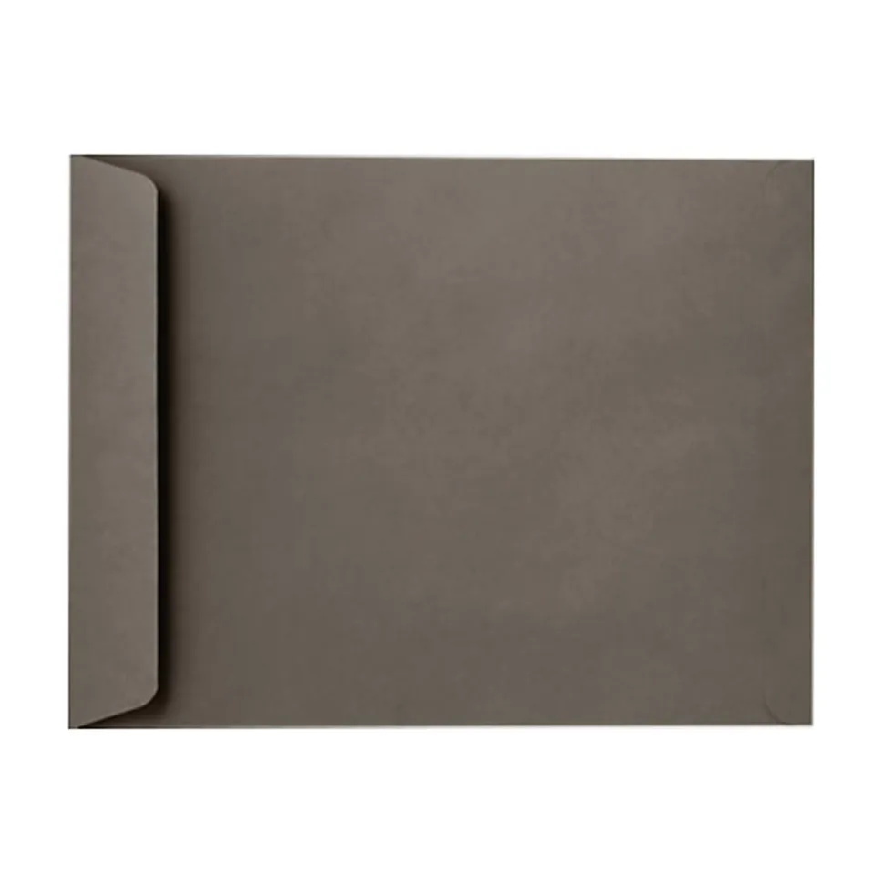 LUX Open-End 9" x 12" Envelopes, Peel & Press Closure, Smoke Gray, Pack Of 500