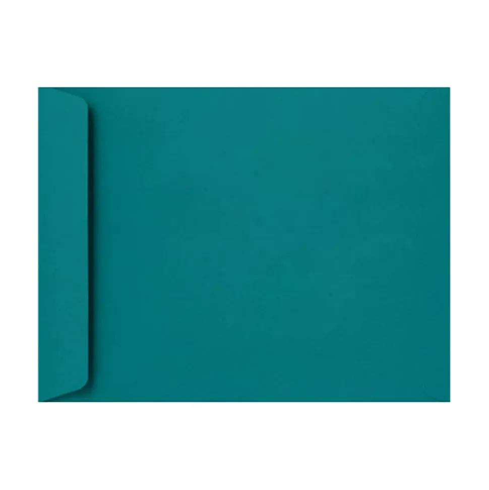 LUX Open-End 10" x 13" Envelopes, Peel & Press Closure, Teal, Pack Of 500