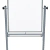 Luxor Double-Sided Magnetic Mobile Dry-Erase Whiteboard, 24" x 36", Aluminum Frame With Gray Finish