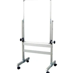 Luxor Double-Sided Magnetic Mobile Dry-Erase Whiteboard, 24" x 36", Aluminum Frame With Gray Finish