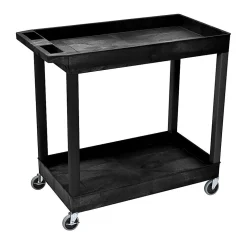 Luxor E-Series 2-Tub Plastic Utility Cart, 36 1/4