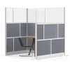 Luxor Modular Room Divider Wall System Add-On, 53" x 48", Gray