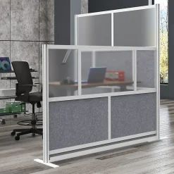 Luxor Modular Room Divider Wall System Add-On, 70" x 70", Gray