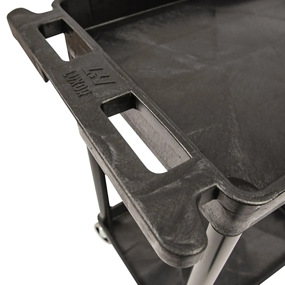 Luxor Plastic Tub Cart, 34 1/4"H x 24"W x 18"D, Black
