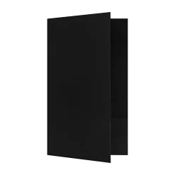 LUX Presentation Folders, 9" x 14 1/2", Deep Black Linen, Pack Of 25 Folders
