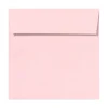 LUX Square Envelopes, 5 1/2" x 5 1/2", Peel & Press Closure, Candy Pink, Pack Of 250