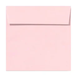 LUX Square Envelopes, 5 1/2" x 5 1/2", Peel & Press Closure, Candy Pink, Pack Of 250