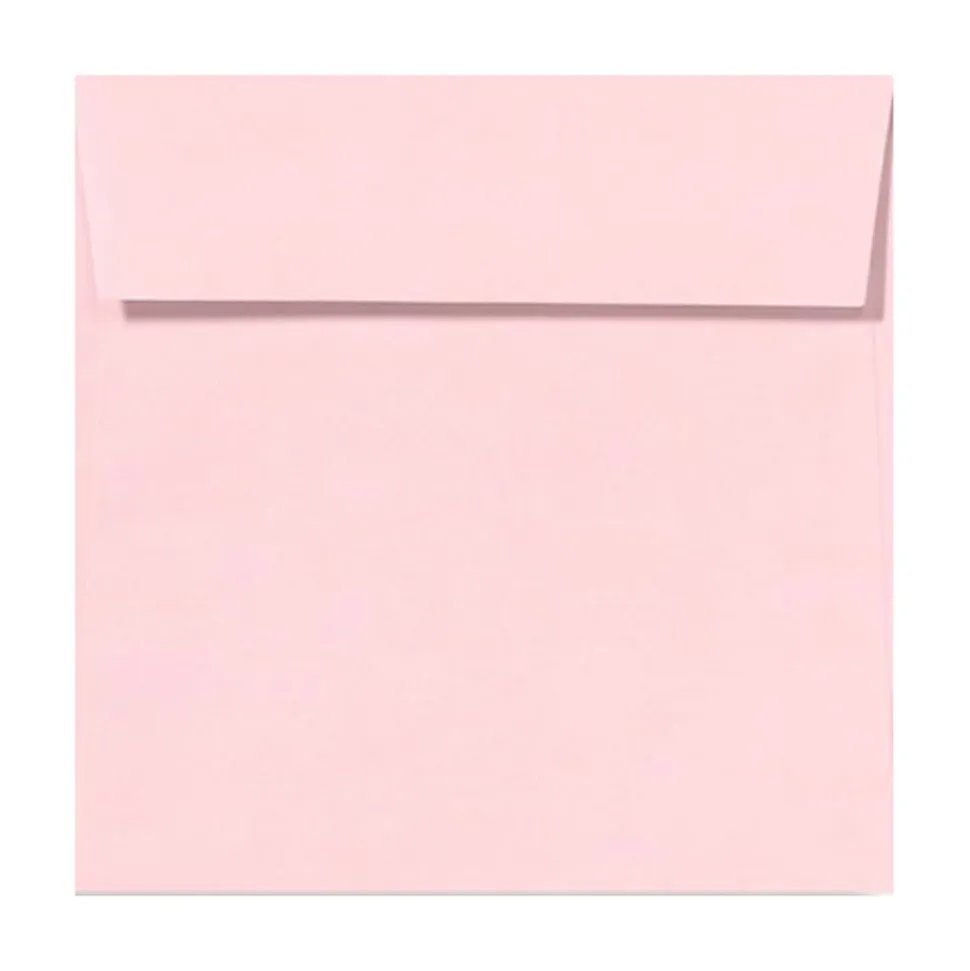 LUX Square Envelopes, 5 1/2" x 5 1/2", Peel & Press Closure, Candy Pink, Pack Of 250