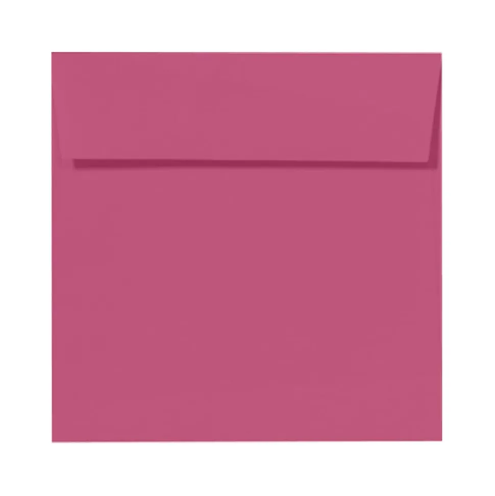 LUX Square Envelopes, 6 1/2" x 6 1/2", Peel & Press Closure, Magenta, Pack Of 50