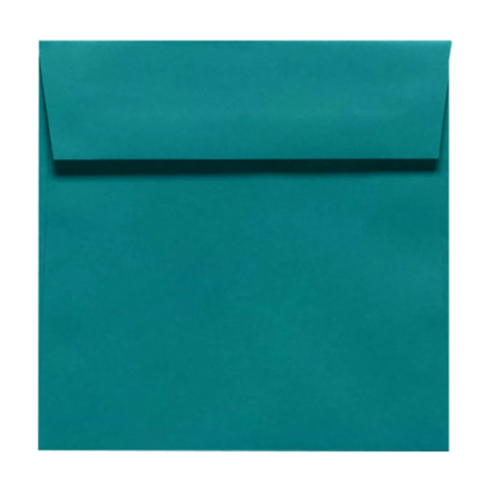 LUX Square Envelopes, 5 1/2" x 5 1/2", Peel & Press Closure, Teal, Pack Of 1,000