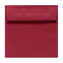 LUX Square Envelopes, 5 1/2" x 5 1/2", Peel & Press Closure, Garnet Red, Pack Of 1,000