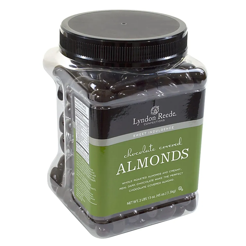 Lyndon Reede Dark Chocolate-Covered Almonds, 45-Oz Tub