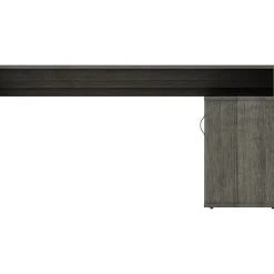 LYS L-Shape Workstation with Cabinet - Laminated L-shaped Top - 200 lb Capacity - 29.50