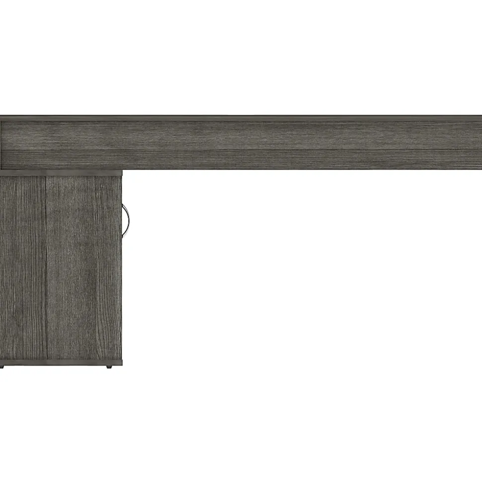 LYS L-Shape Workstation with Cabinet - Laminated L-shaped Top - 200 lb Capacity - 29.50"x60"x 47.25" Depth - DK103RRWC
