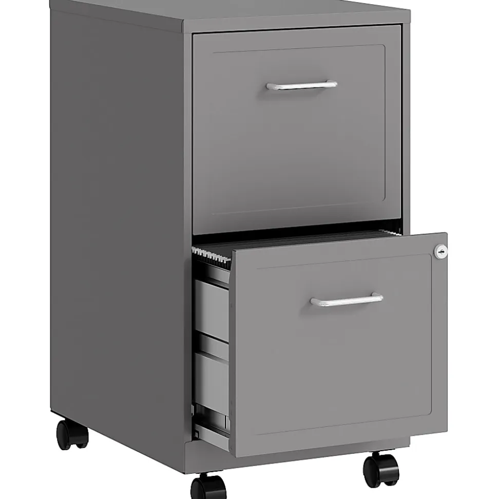 LYS Mobile File Cabinet - 14.3"x18"x26.5" - 2x Drawer(s) - VF218AMSR