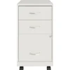 LYS NuSparc 18" D Mobile Pedestal 3 Drawer Organizer Cabinet, White