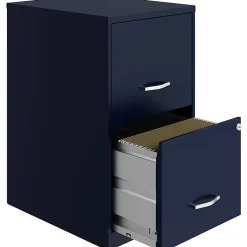 LYS NuSparc 18" 2 drawer File Cabinet, Navy, 1 Each