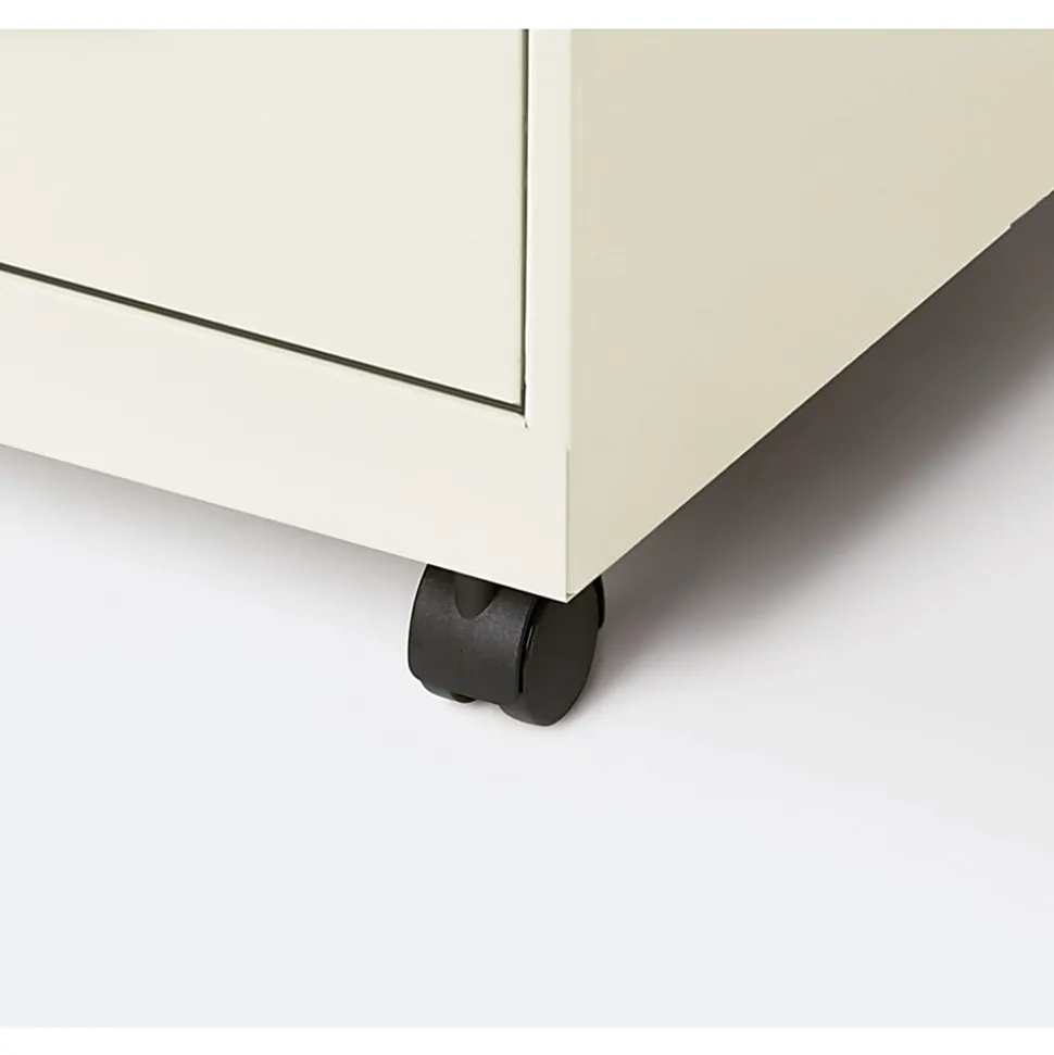 LYS NuSparc 18"D Vertical 2 Drawer Mobile File Cabinet, White , 1 Each