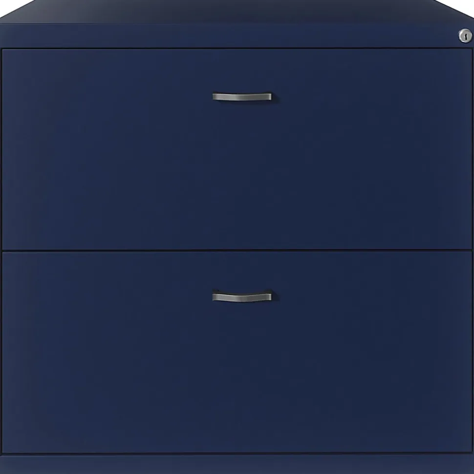 LYS NuSparc 30" Lateral File 2 Drawer w/ Arc Pull, Navy, 1 Each