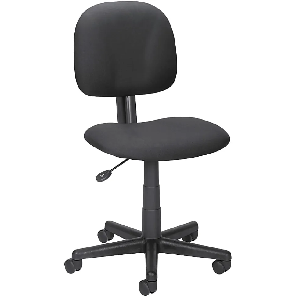 LYS NuSparc Mid Back Multi Task Fabric Chair, Black