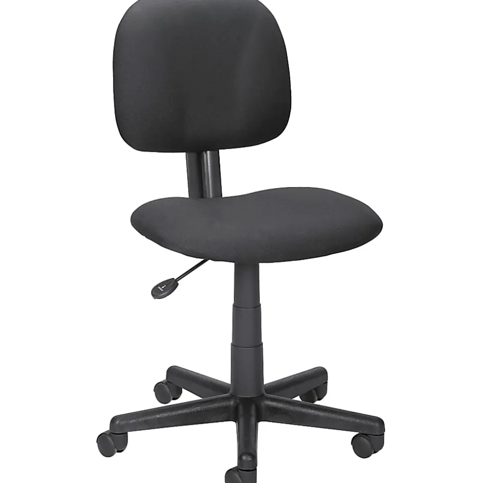LYS NuSparc Mid Back Multi Task Fabric Chair, Black