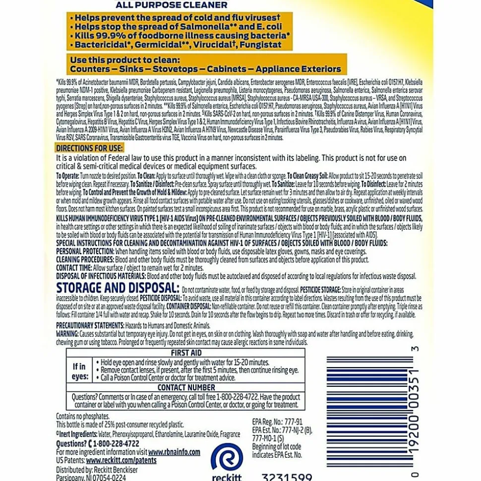 Lysol® Advanced Deep Cleaner, Lemon Breeze Scent, 32 Oz, Clear
