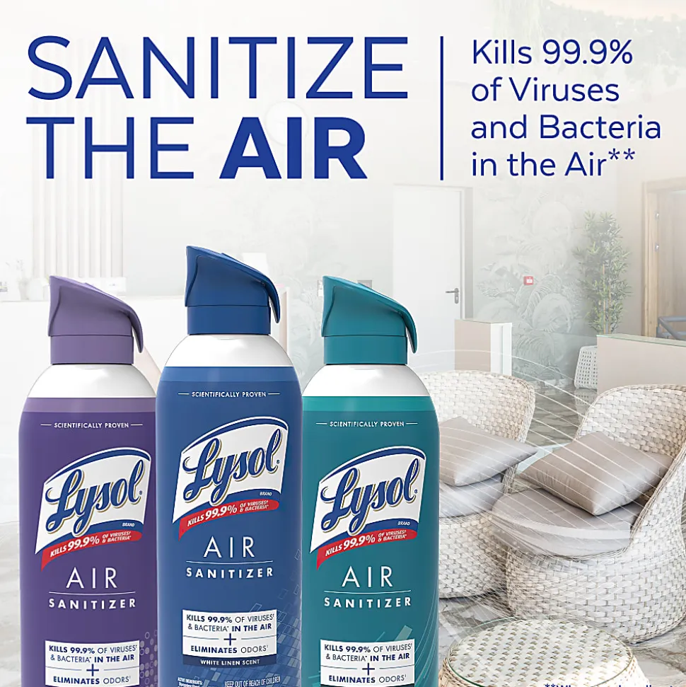 Lysol Air Sanitizer Spray, Light Breeze, 10 oz Aerosol Spray