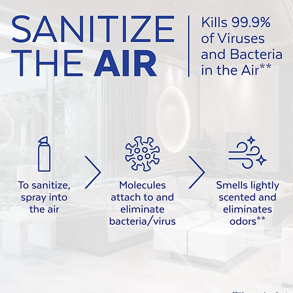 LYSOL® Air Sanitizer Spray - Simple Fresh 10 oz., Case of 6 cans