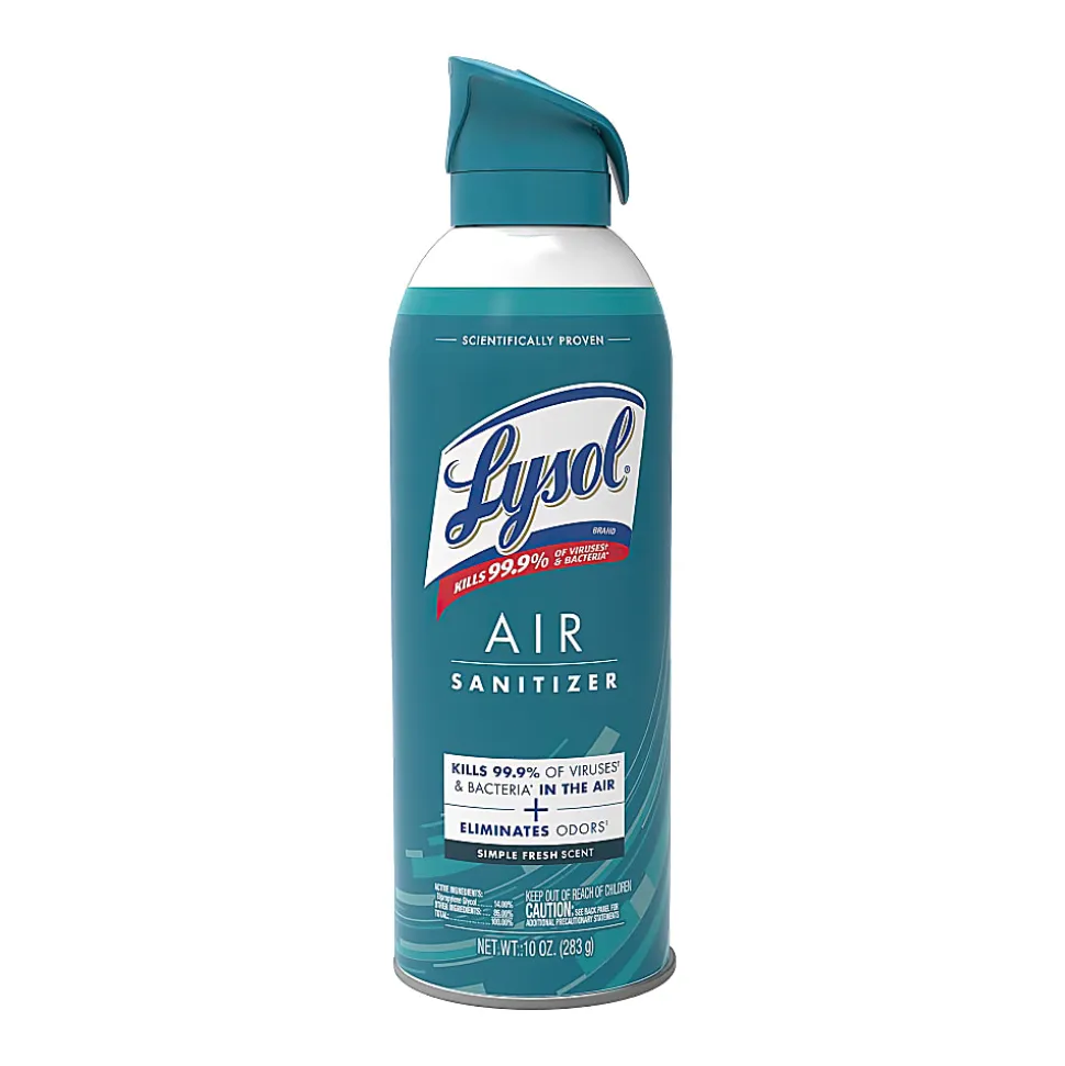 LYSOL® Air Sanitizer Spray - Simple Fresh 10 oz., Case of 6 cans