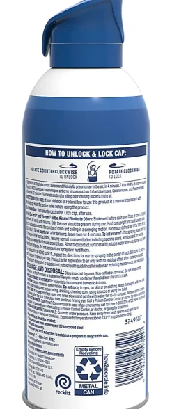 LYSOL® Air Sanitizer Spray - White Linen 10 oz., Case of 6 bottles