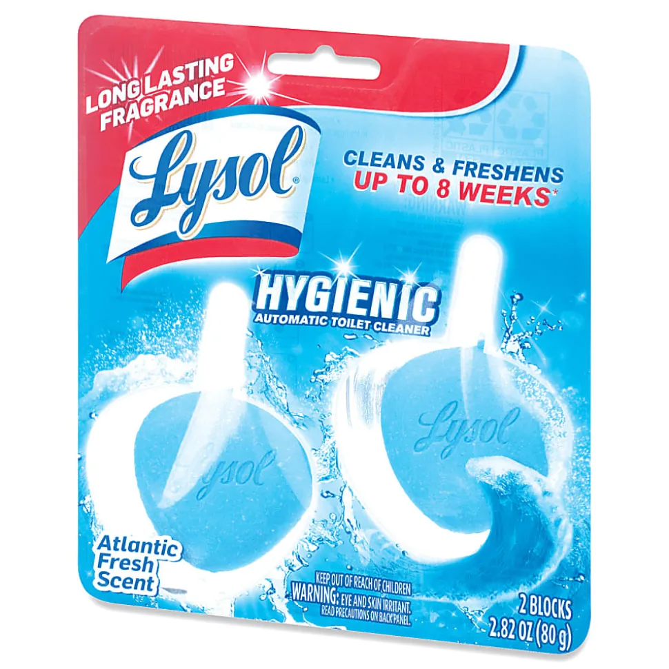 LYSOL® Brand Hygienic Automatic Toilet Bowl Cleaner, Atlantic Fresh, 2/Pack
