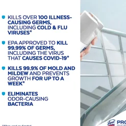 Lysol Crisp Linen Disinfectant Spray - 19 fl oz (0.6 quart) - Crisp Linen Scent - 1 Each - Easy to Use - Clear