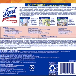Lysol® Designer Tub Disinfecting Wipes, Mango and Hibiscus Scent, Canister Of 80 Wipes