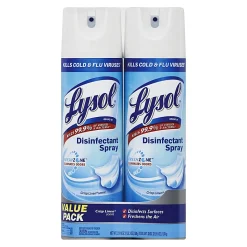 Lysol® Disinfectant Spray, Crisp Linen Scent, 19 Oz Bottle, Case Of 2