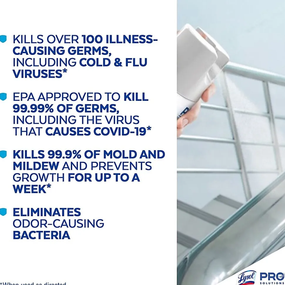 Lysol® Disinfectant Spray, 19 Oz, Crisp Linen, Carton Of 8 Bottles