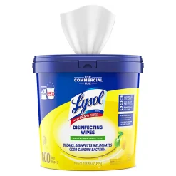 Lysol Disinfecting Wipe Bucket w/Wipes - Lemon & Lime Blossom Scent - 8