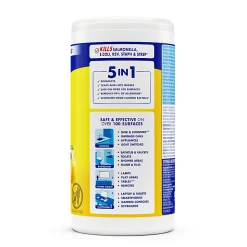 Lysol® Disinfecting Wipes, Lemon & Lime Blossom Scent, 80 Sheets Per Tub, Box Of 6