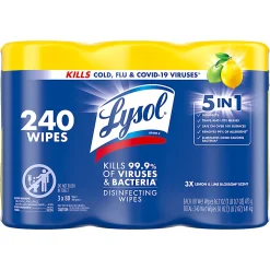 Lysol® Disinfecting Wipes, Lemon & Lime Blossom® Scent, 7