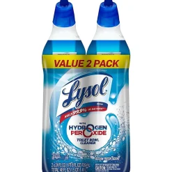 Lysol Hydrogen Peroxide Toilet Cleaner, 24 fl oz, Ocean Fresh Scent, Pack of 8 - 96084CT