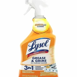 Lysol Kitchen Pro Antibacterial Cleaner, 22 fl oz (0.7 quart), Fresh Citrus Scent, Case of 9 - 79556CT