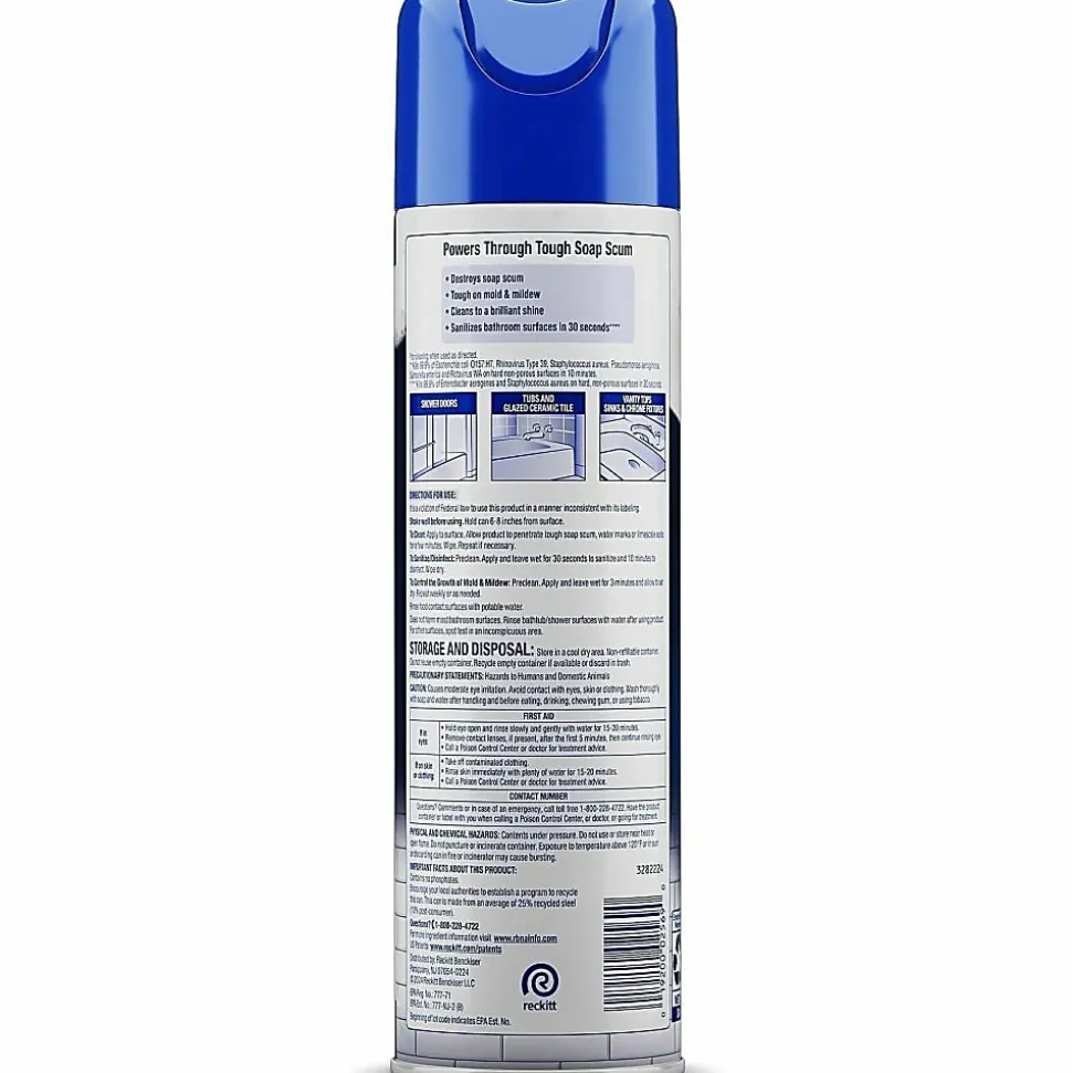 Lysol Power Foam Bathroom Cleaner - 24 fl oz (0.8 quart) - White Clear - 1 Each