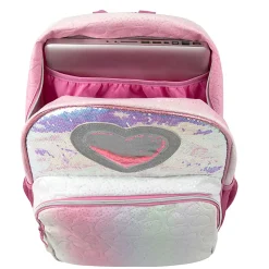 Madison & Dakota Quilted Heart Backpack, Pink