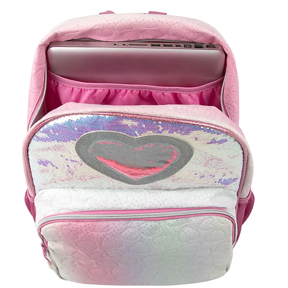Madison & Dakota Quilted Heart Backpack, Pink